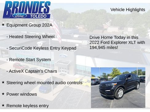 Used 2022 Ford Explorer XLT w/ Equipment Group 202A AWD/4WD image 11