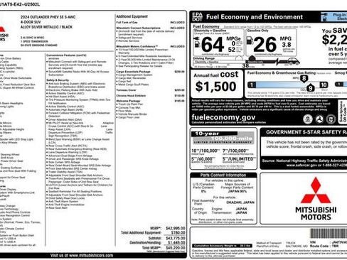 Used 2024 Mitsubishi Outlander SE image 2