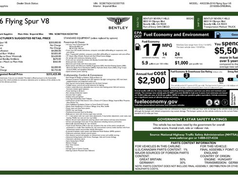 Used 2016 Bentley Flying Spur V8 AWD/4WD image 6