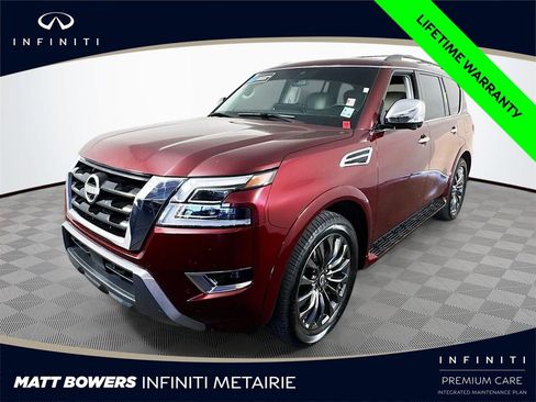 Used 2023 Nissan Armada Platinum w/ Captain's Chairs Package image 1