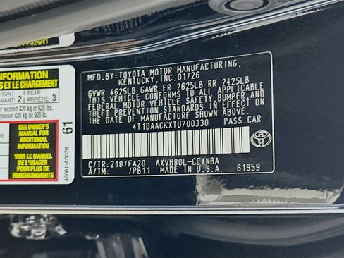 Used 2026 Toyota Camry LE FWD image 12