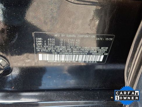 Certified 2021 Subaru Legacy Limited XT w/ Popular Package #2 image 50