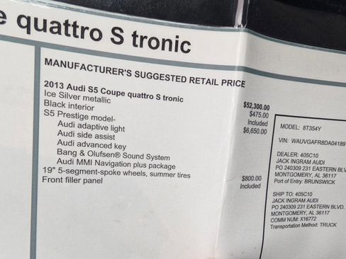 Used 2013 Audi S5 Prestige w/ Prestige Pkg image 25