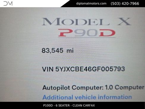 Used 2016 Tesla Model X P100D AWD/4WD image 4