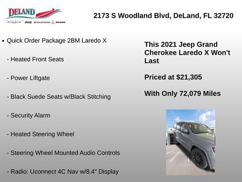 Used 2021 Jeep Grand Cherokee Laredo X RWD image 2