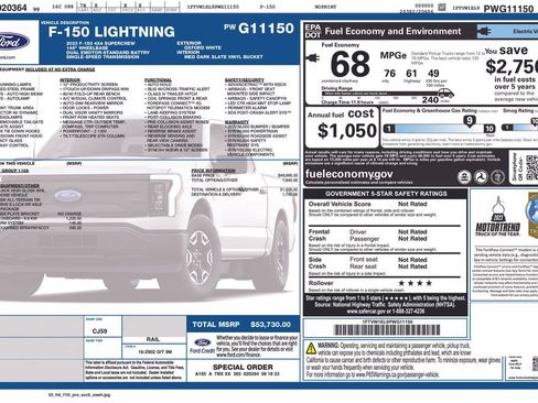 Used 2023 Ford F150 Lightning Pro AWD/4WD image 39