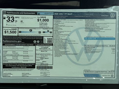 New 2026 Volkswagen Jetta Sport image 3