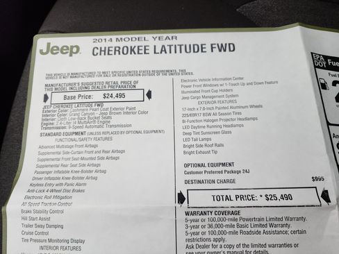 Used 2014 Jeep Cherokee Latitude FWD image 43