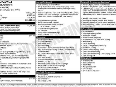 Used 2023 Kia EV6 Wind w/ Wind Technology Package RWD image 6