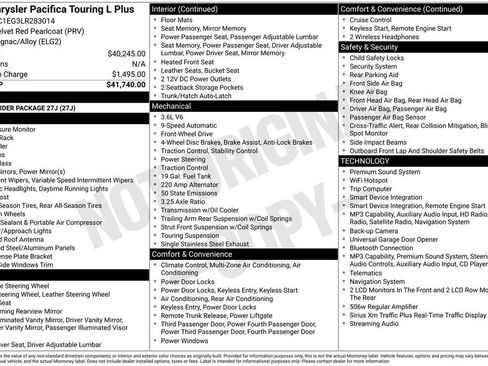 Used 2020 Chrysler Pacifica Touring-L Plus FWD image 6