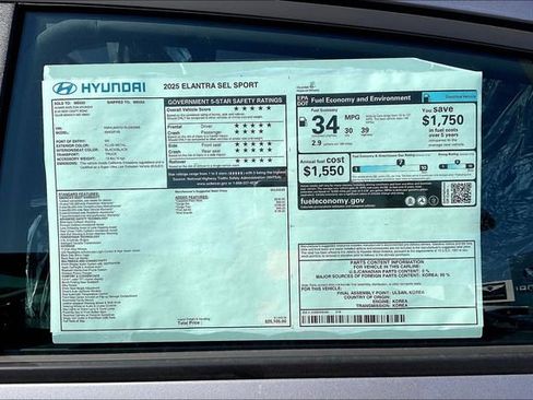 New 2025 Hyundai Elantra Sport image 13