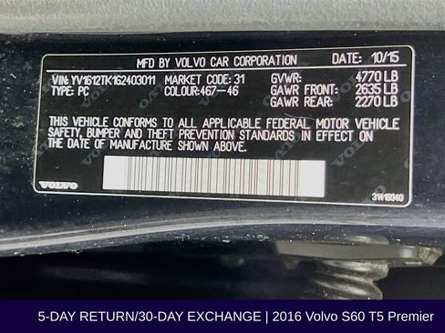 Used 2016 Volvo S60 T5 Premier AWD/4WD image 35