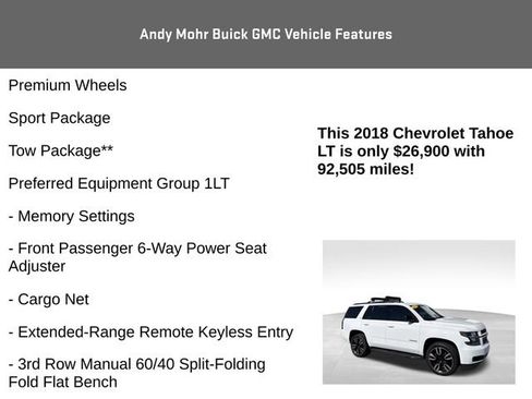 Used 2018 Chevrolet Tahoe LT AWD/4WD image 12