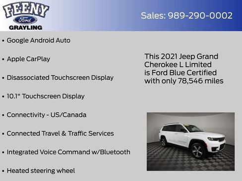 Used 2021 Jeep Grand Cherokee L Limited w/ Trailer Tow Group (B) AWD/4WD image 20