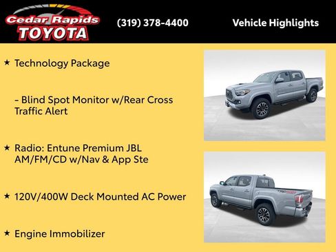 Certified 2021 Toyota Tacoma TRD Sport w/ Technology Package image 38