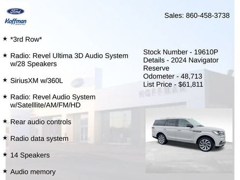 Certified 2024 Lincoln Navigator Reserve AWD/4WD image 10