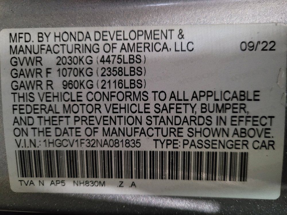 Used 2022 Honda Accord Sport image 33