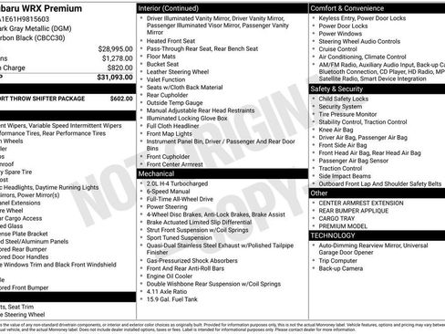 Used 2017 Subaru WRX Premium image 3