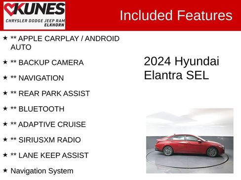 Used 2024 Hyundai Elantra SEL FWD image 2