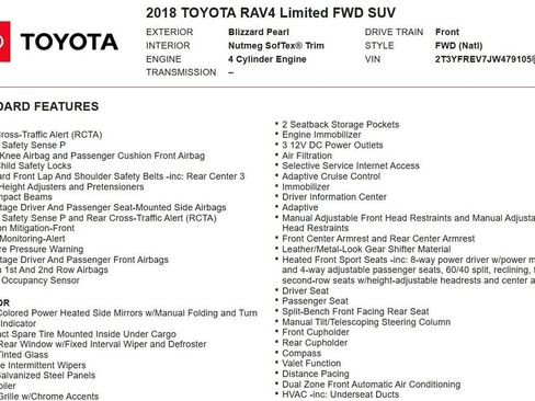 Used 2018 Toyota RAV4 Limited FWD image 13