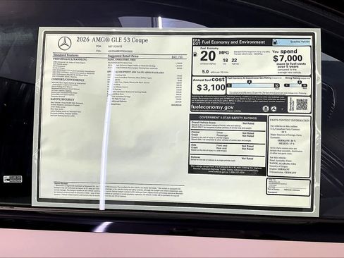 New 2026 Mercedes-Benz GLE 53 AMG 4MATIC Coupe image 18