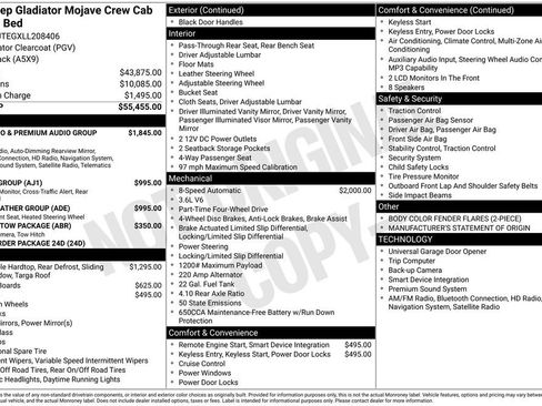 Certified 2020 Jeep Gladiator Mojave AWD/4WD image 13