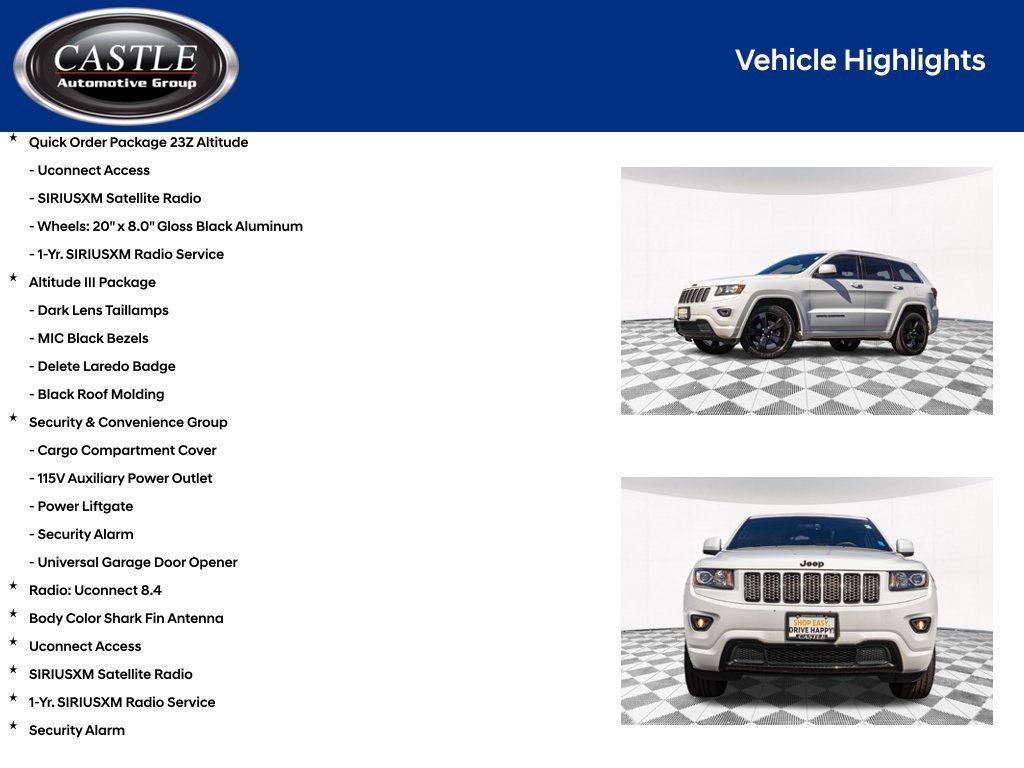Used 2015 Jeep Grand Cherokee Altitude AWD/4WD image 7