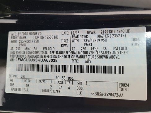 Used 2019 Ford Escape Titanium w/ U9j03 - Titanium Tow Package AWD/4WD image 33