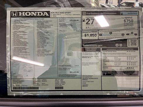 New 2026 Honda HR-V Sport image 21