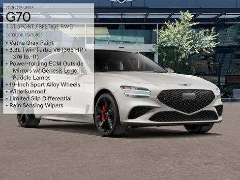 Certified 2026 Genesis G70 3.3T Sport Prestige RWD image 3