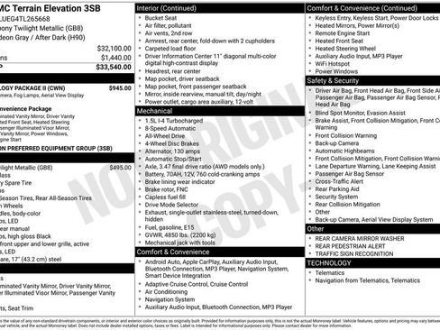New 2026 GMC Terrain Elevation w/ Technology Package II image 44