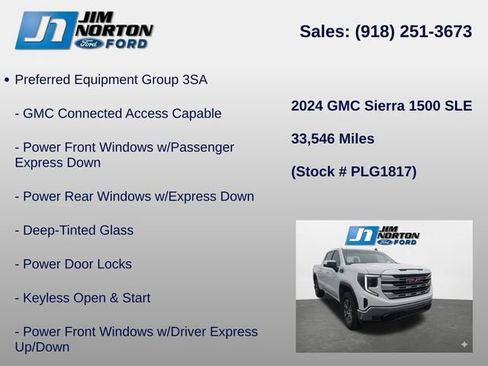 Used 2024 GMC Sierra 1500 SLE w/ X31 Off-Road Package AWD/4WD image 8