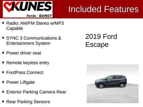 Used 2019 Ford Escape SEL w/ Ford Safe & Smart Package AWD/4WD image 2