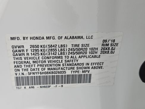 Used 2019 Honda Pilot Elite image 37