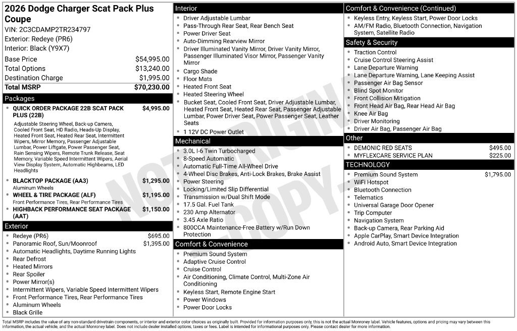New 2026 Dodge Charger Scat Pack AWD/4WD image 5
