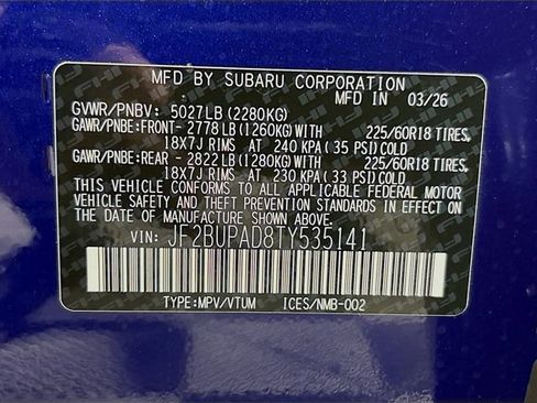 New 2026 Subaru Outback Premium AWD/4WD image 31