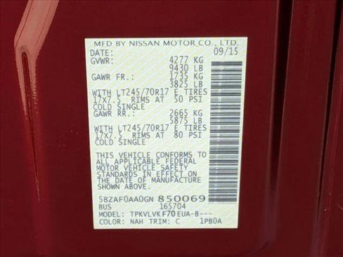 Used 2016 Nissan NV 3500 SL image 24