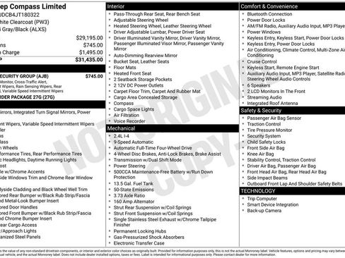 Used 2018 Jeep Compass Limited w/ Safe & Security Group image 7