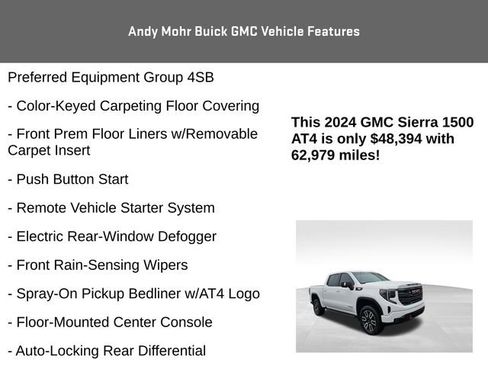 Used 2024 GMC Sierra 1500 AT4 w/ Technology Package image 16