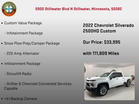 Used 2022 Chevrolet Silverado 2500 Custom w/ Custom Value Package image 25