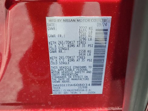 Certified 2025 Nissan Frontier Pro-X w/ Pro Premium Package RWD image 25