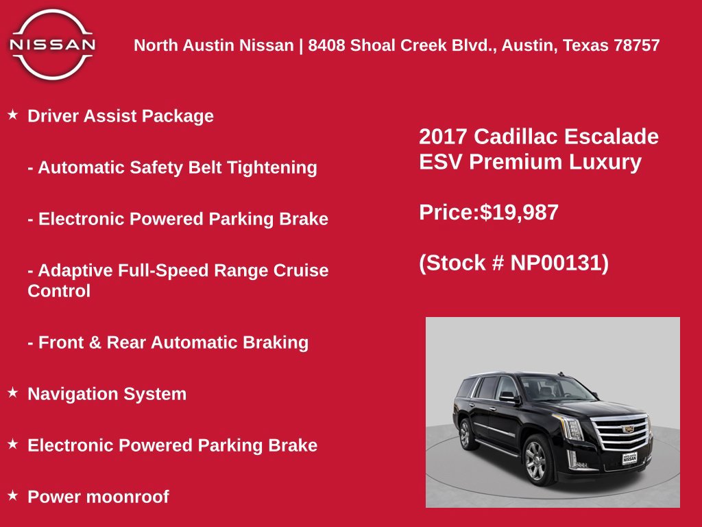 Used 2017 Cadillac Escalade ESV Premium Luxury RWD image 2