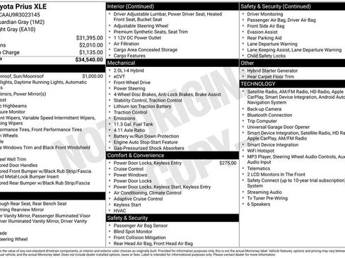 Certified 2024 Toyota Prius XLE FWD image 2