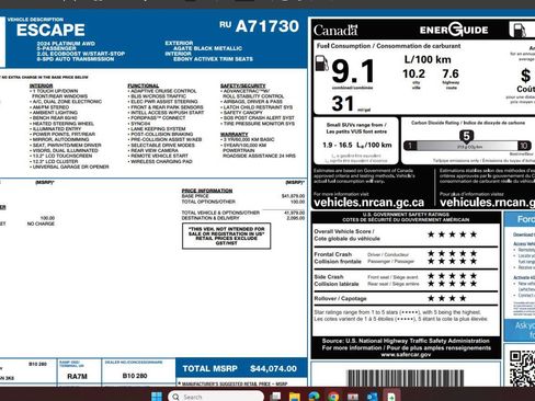 Certified 2024 Ford Escape Platinum AWD/4WD image 4