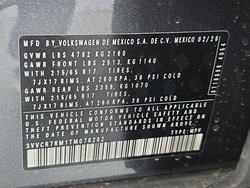 New 2026 Volkswagen Tiguan S FWD image 34
