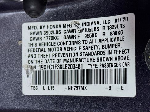 Used 2020 Honda Civic EX image 40