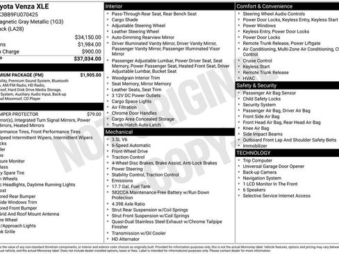 Used 2015 Toyota Venza XLE w/ XLE Premium Package FWD image 4