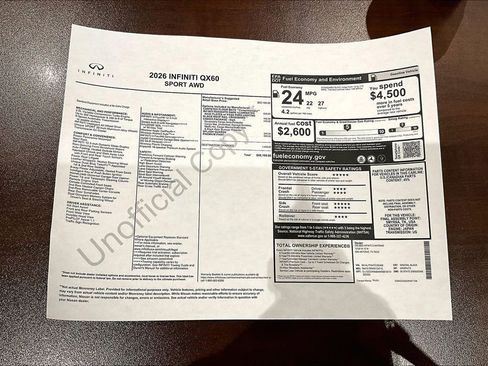 New 2026 INFINITI QX60 Sport image 40