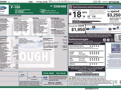 Used 2022 Ford F150 Lariat w/ Equipment Group 502A High AWD/4WD image 38
