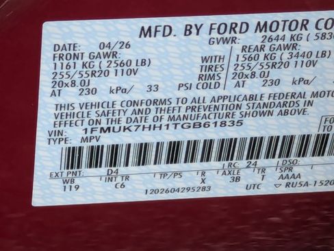 New 2026 Ford Explorer Platinum RWD image 17